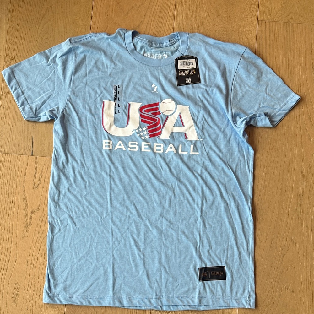 USA Baseball Light Blue Men's T-Shirt